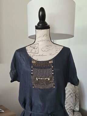 Biya (Johnny Was) Short-Sleeve Embellished Women's Top